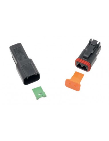 2-Wire Female Plug - Black - DT Series