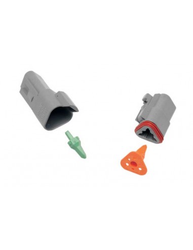 3-Wire Female Plug - Grey - DT Series