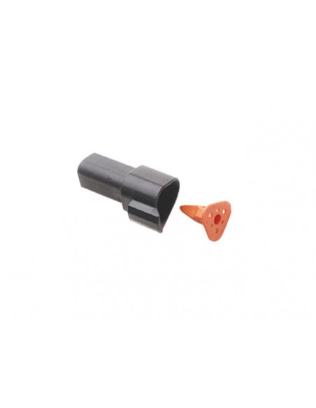 3-Wire Female Plug - Black - DT Series