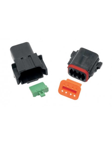 8-Wire Female Plug - Black - DT Series