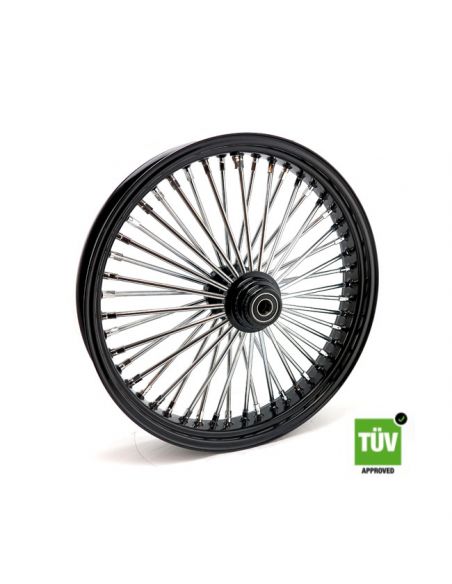 Black front wheel Big spoke 48 spokes 21" x 3.5" single flange