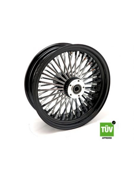 Black rear wheel Big spoke 48 spokes 16" x 5.5" double flange approved TUV