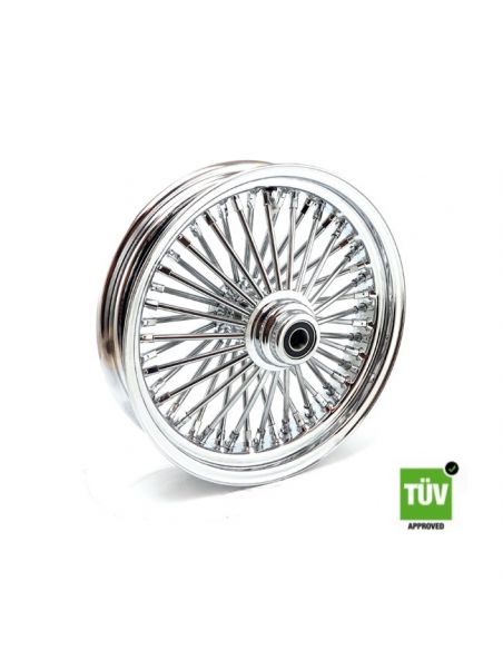 Big Spoke chrome front wheel 48 spokes 16" x 3.5" single flange approved TUV