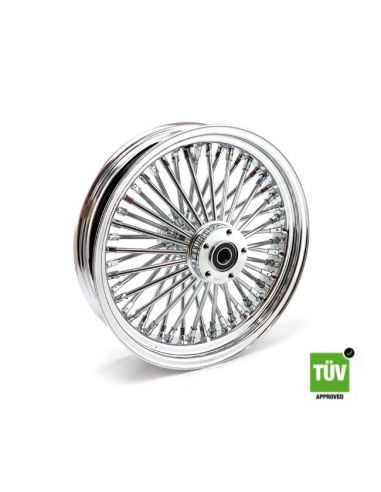 Big Spoke chrome rear wheel 48 spokes 16" x 3.5" double flange approved TUV