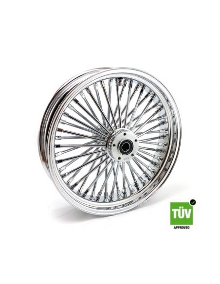 Chrome rear wheel Big spoke 48 spokes 18" x 4.25" double flange approved TUV