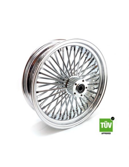 Big Spoke chrome rear wheel 48 spokes 18" x 5.5" double flange approved TUV