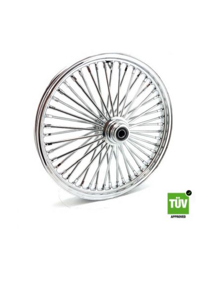 Big Spoke chrome front wheel 48 spokes 19" x 2.15" single flange approved TUV