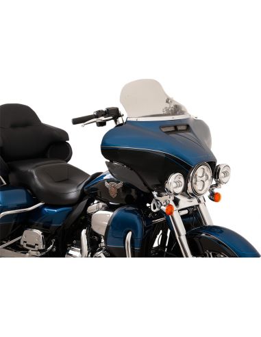 Parabrezza Memphis Flare fumè alto 26 cm per Touring Electra FLHT, Street Glide FLHX e Trike dal 2014 al 2020