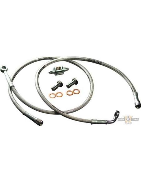 Brake hose after braid stainless steel Sportster