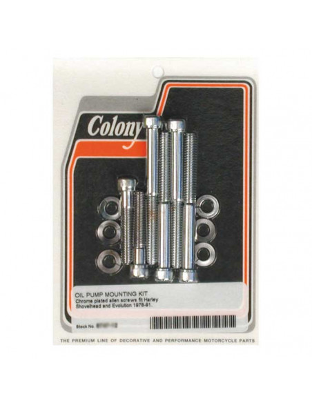 Kit chromed oil pump screws...