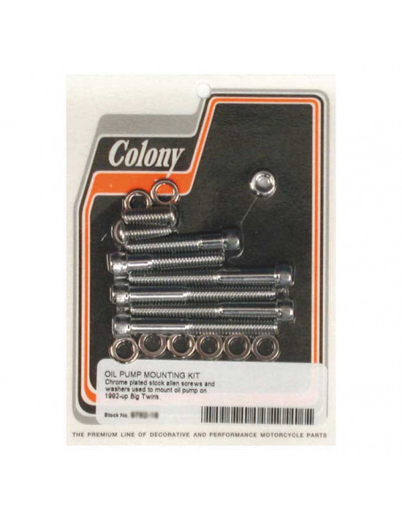 Kit chromed oil pump screws...