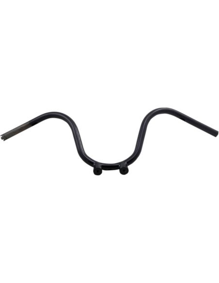 Manubrio Ape Hanger Jackrabbit 1" alto 10" Nero senza fossette, preforato, acceleratore elettronico