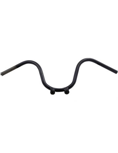 Handlebar Ape Hanger Jackrabbit 1" high 10" Black without dimples, pre-drilled, electronic accelerator