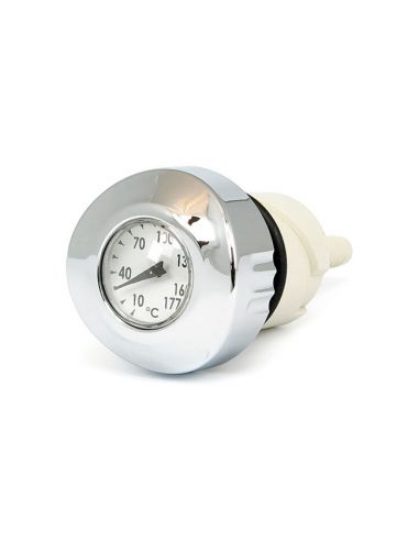 Oil tank cap with white dial temperature pressure gauge for Sportster from 2004 to 2020 ref OEM 63023-05