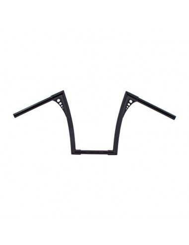 Handlebar Vintage King 1-1/8" high 16" Wide 93cm black, with dimples, pre-drilled,