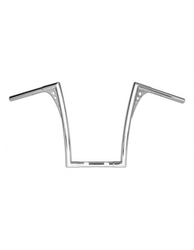 Handlebar Vintage King 1-1/8" high 19" Wide 96cm Chrome, with dimples, pre-drilled,