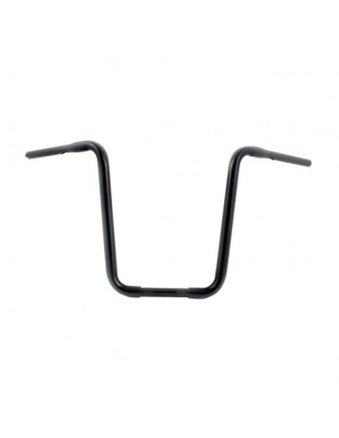 Manubrio Ape Hanger 1-1/4" alto 17" nero senza fossette,per Acceleratore Elettronico, preforato