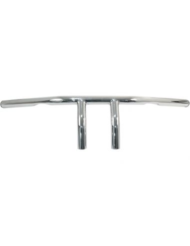 Manubrio T Bar pullback 1" alto 4" Largo 61cm, cromo con fossette 