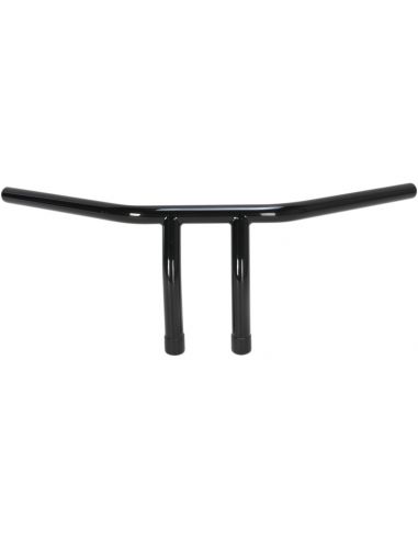 Handlebar T Bar pullback 1" high 6" Wide 61cm, black with dimples