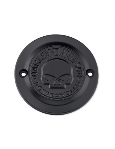 Point Cover HD Skull nero per FL, FX, FXR, Dyna, Softail e Touring ​​​​​ dal 1970 al 1999 rif OEM 25600089