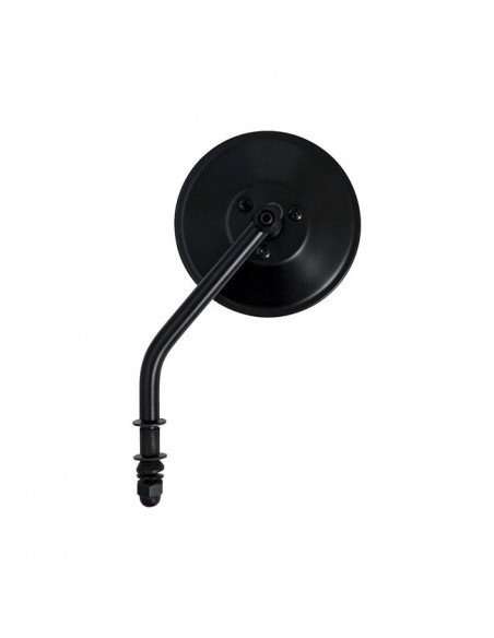 4" (10cm) round mirror black