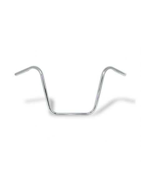 Handlebar Ape Hanger 1" high 14" Chrome with dimples,- for Springer