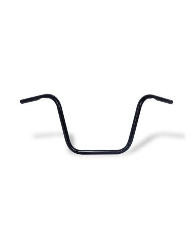 Handlebar Ape Hanger 1" high 12" black with dimples,- for Springer