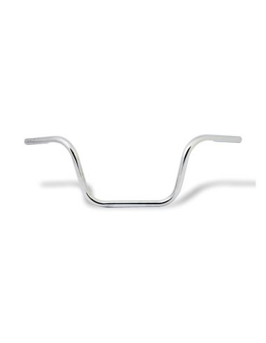 Handlebar Ape Hanger 1" high 10" Chrome with dimples,- for Springer