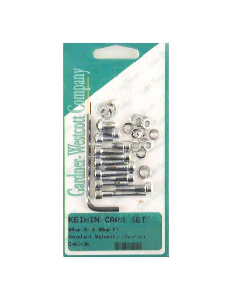 Complete kit of keihin CV carburetor bolts for all models Harley Davidson from 1988 to 2006