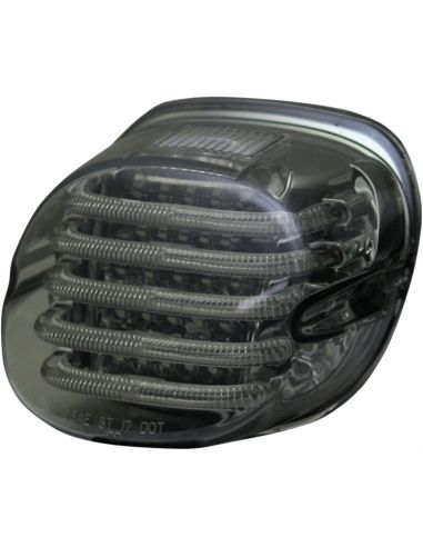 Rear fumè LED headlight Laydown model approved for Dyna, Softail and Touring from 1999 to 2020