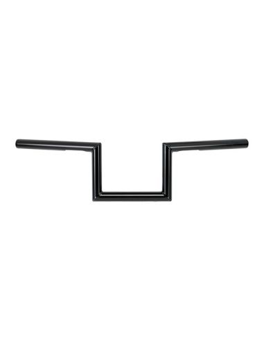 Handlebar Zed 1", 5" high, 61cm wide, black, with carved dimples