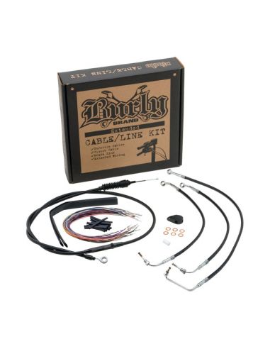 Kit cavi Touring per manubrio alto 16'' (41cm) in treccia inox senza Cruise Control NO ABS