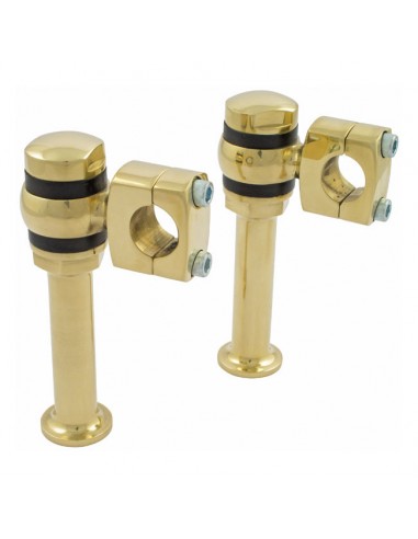 Riser high 5'' polished brass OFFSET paughco