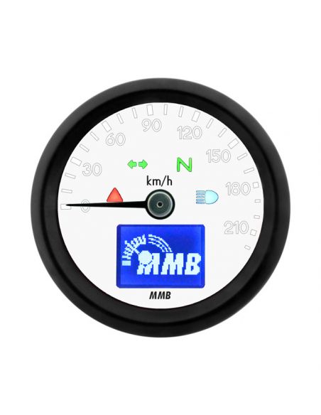 ContaKm MMB BASIC elettronico da 48mm CON SPIE INTEGRATE nero