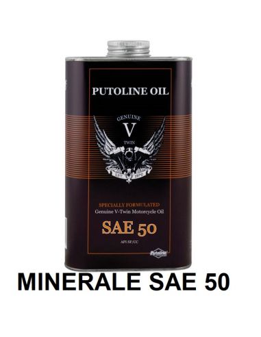 Olio motore minerale SAE 50 confezione da 1 litro per vecchi modelli Harley Davidson