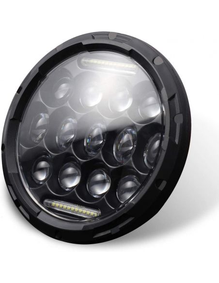 Parabola LED da 7" nera luce anabbagliante e abbagliante 