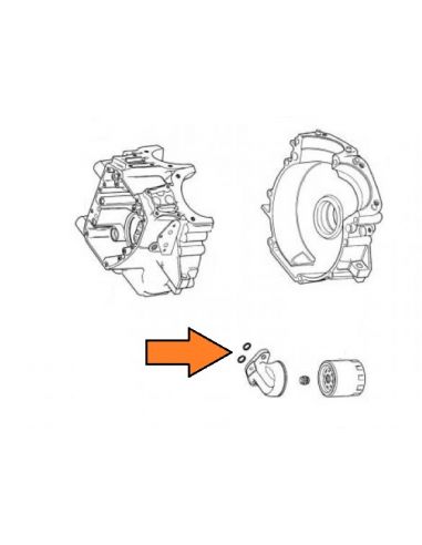 Oil filter support oring gasket for Twin Cam and M8 from 1999 to 2021 ref OEM 11293