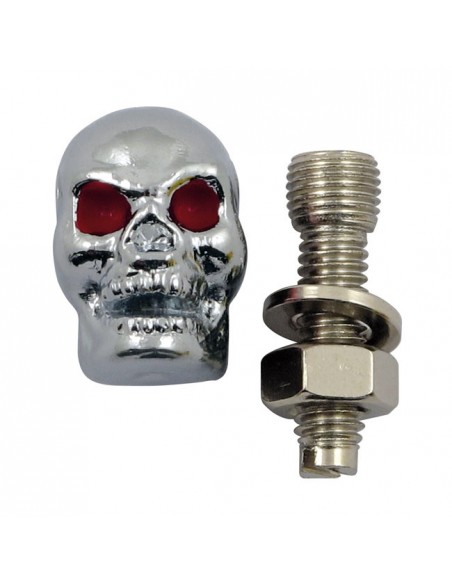 Screws plate Chromed Skull