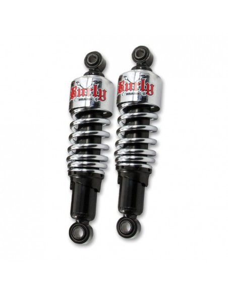 Shock absorbers 10,5" chrome Burly Slammer for Dyna 91-17