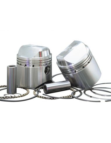 Forged Wiseco pistons with +,020 compression 10:1 bands for Sportster 1000cc from 1972 to 1985