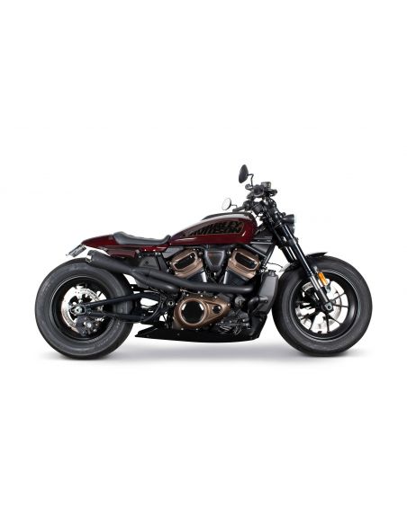 Scarico 2 in 1 TBR in acciaio inox NERO per Sportster S 1250 dal 2021 in poi