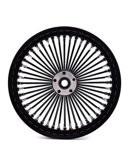 Ruota anteriore nera King Spoke 48 raggi21'' x 2,15'' doppia flangia e mozzo largo