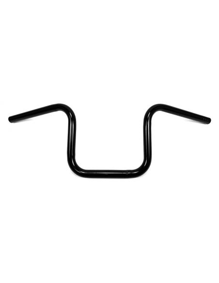 Hanger Narrow ape handlebar 1" high 9" black with dimples