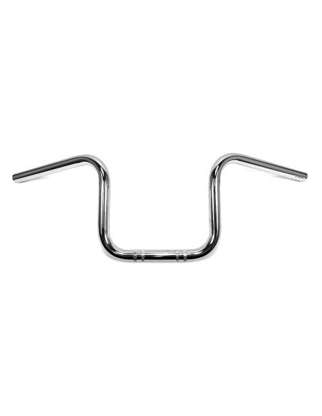 Hanger Narrow ape handlebar 1" high 9" Chrome with dimples