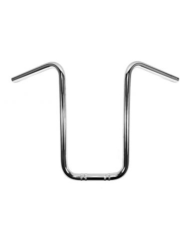 Hanger Narrow ape handlebar 1" high 17" Chrome with dimples