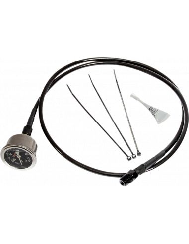 Black bottom oil pressure gauge kit for Touring from 2017 to 2023