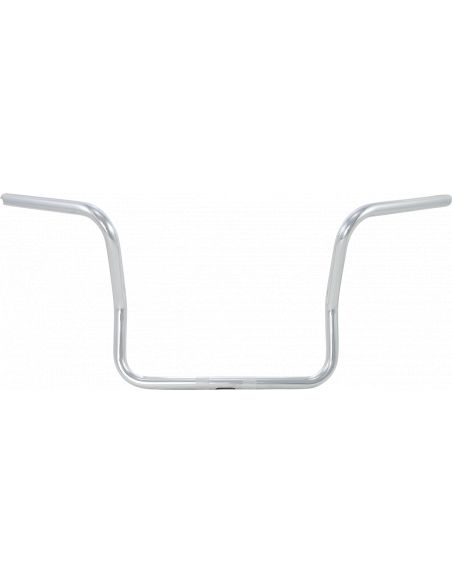 Hanger ape handlebar 1-1/4" high 10" FLHT Chrome Dresser without dimples, for Electronic Accelerator, pre-drilled