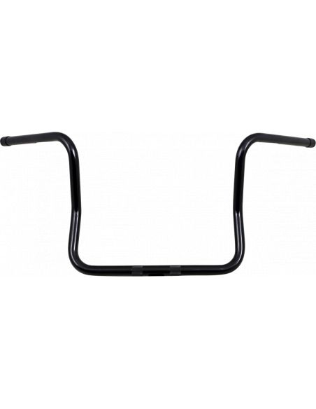 Manubrio Ape Hanger 1" alto 10" FLHT Nero Dresser senza fossette,per Acceleratore Elettronico, preforato