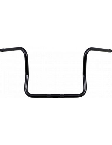 Hanger ape handlebar 1" high 10" FLHT Black Dresser without dimples, for Electronic Accelerator, pre-drilled