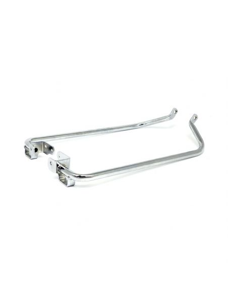 Chromed bag/muffler support brackets for Touring 14-23 ref OEM 90200499 and 90200501